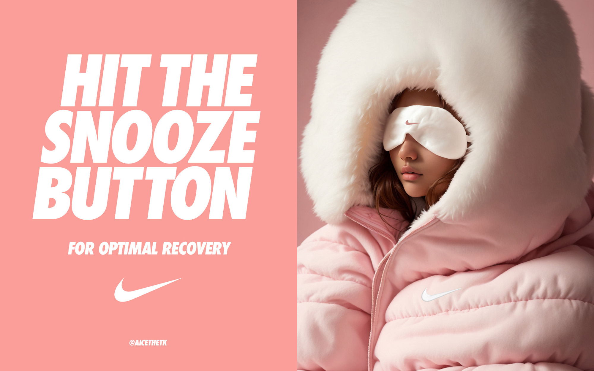 AI Art. Generative AI Nike Sleepwear Campaign by Allan Chan Creative. @aicethetk